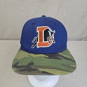 Durham Bulls Baseball Cap Hat Adjustable Blue Camo Embroidered MiLB Youth